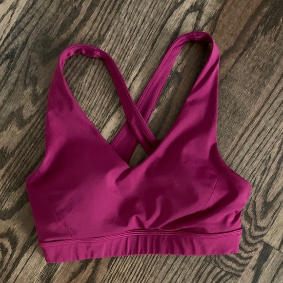Lululemon Raspberry Envital Women's Cross-Back Sports Bra - Picture 3 of 7
